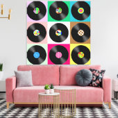 POP ART VINYL REGISTREERT STRETCHED CANVAS ART PRI (Insitu (Woonkamer))