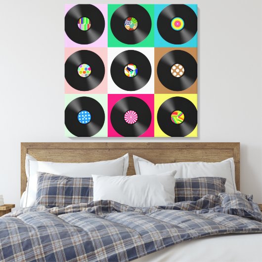 POP ART VINYL REGISTREERT STRETCHED CANVAS ART PRI (Insitu (Slaapkamer))