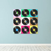 POP ART VINYL REGISTREERT STRETCHED CANVAS ART PRI AFDRUK (Insitu (Houten vloer))