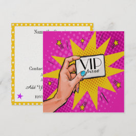 Pop Art VIP Uitnodiging
