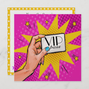 Pop Art VIP Uitnodiging
