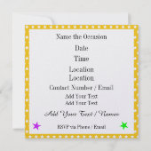 Pop Art VIP-uitnodiging Kaart (Achterkant)