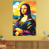 Pop Art Visie op De Mona Lisa Canvas Afdruk (Insitu (Woonkamer))