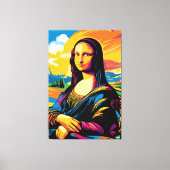 Pop Art Visie op De Mona Lisa Canvas Afdruk (Voorkant)