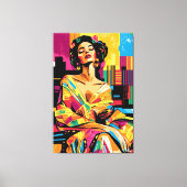 Pop Art Vision van Adele Bloch-Bauer Canvas Afdruk (Voorkant)