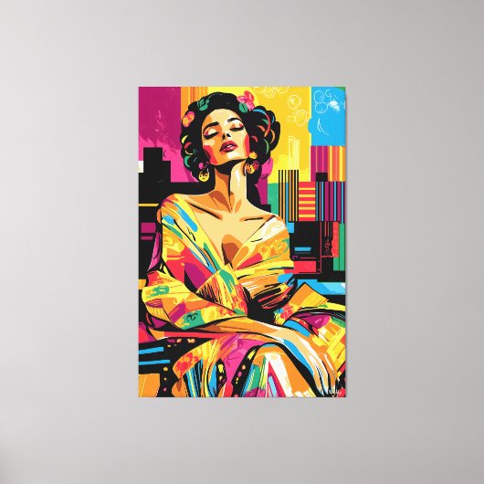 Pop Art Vision van Adele Bloch-Bauer Canvas Afdruk (Voorkant)