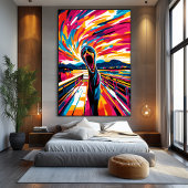 Pop Art Vision van de Schreeuw Canvas Afdruk