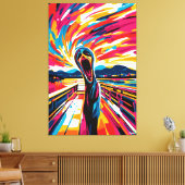 Pop Art Vision van de Schreeuw Canvas Afdruk (Insitu (Woonkamer))