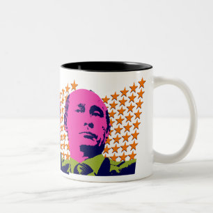 Pop Art Vladimir Poetin Tweekleurige Koffiemok