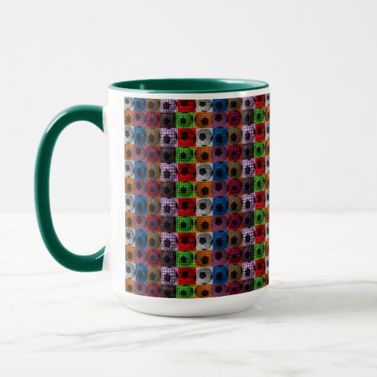 Pop Art Voetbal Pattern Mok (Links)