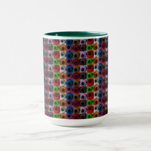 Pop Art Voetbal Pattern Mok (Midden)