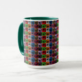 Pop Art Voetbal Pattern Mok (Voorkant links)