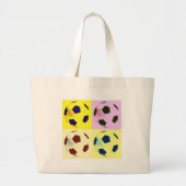 Pop Art Voetballen Grote Tote Bag (Voorkant)