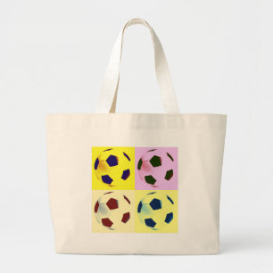 Pop Art Voetballen Grote Tote Bag