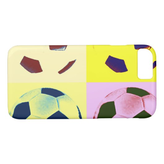 Pop Art Voetballen iPhone 7 Hoesje (Achterkant (Horizontaal))