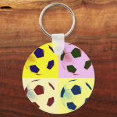 Pop Art Voetballen Sleutelhanger (Voorkant)