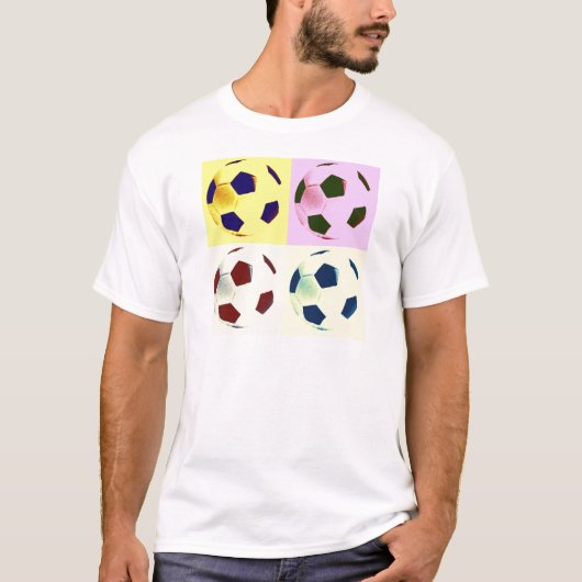 Pop Art Voetballen T-shirt (Voorkant)