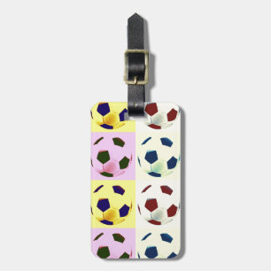 Pop Art Voetballen Travel Bag Label Bagagelabel