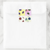 Pop Art Voetballen Vierkante Sticker (Tas)