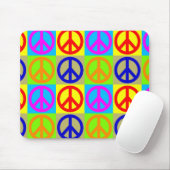 Pop Art Vredesbord Symbool Mousepad Muismat (Met muis)