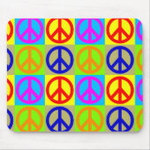 Pop Art Vredesbord Symbool Mousepad Muismat (Voorkant)