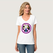 Pop Art Vredesduif Symbool T-shirt (Voorkant volledig)