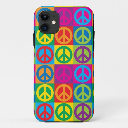 Pop Art Vredessymbolen Case-Mate iPhone Case (Achterkant)