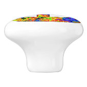 Pop Art Vredessymbool Deurknop Keramische Knop (Zijkant)