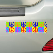 Pop Art Vredesteken Symbool Bumpersticker (Op auto)
