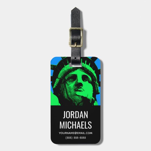 Pop Art Vrijheidsbeeld Bagagelabel (Voorkant verticaal)