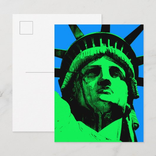 Pop Art Vrijheidsbeeld Briefkaart (Voorkant / Achterkant)