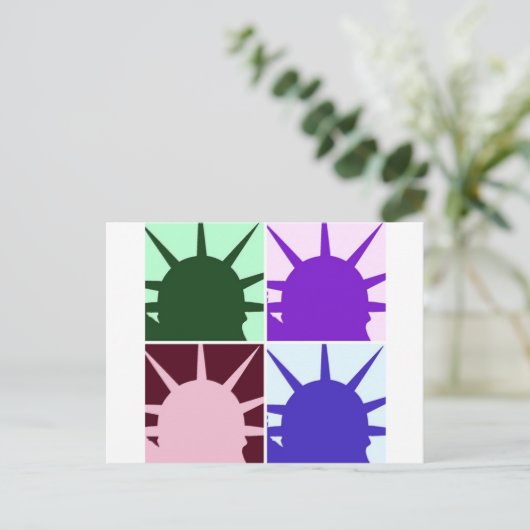 Pop Art Vrijheidsbeeld Briefkaart (Staand voorkant)