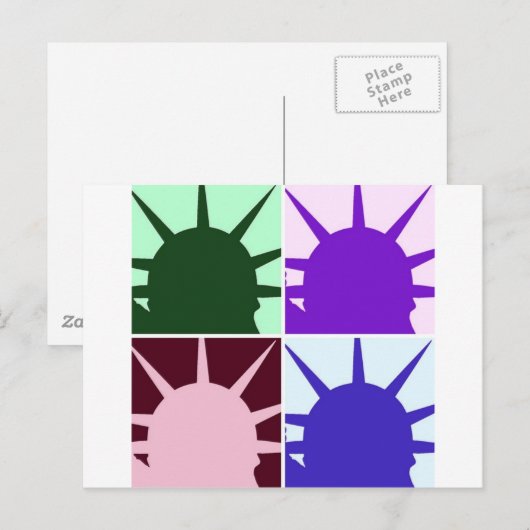 Pop Art Vrijheidsbeeld Briefkaart (Voorkant / Achterkant)
