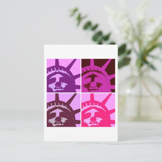 Pop Art Vrijheidsbeeld Briefkaart (Staand voorkant)