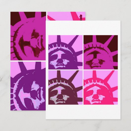 Pop Art Vrijheidsbeeld Briefkaart (Voorkant / Achterkant)