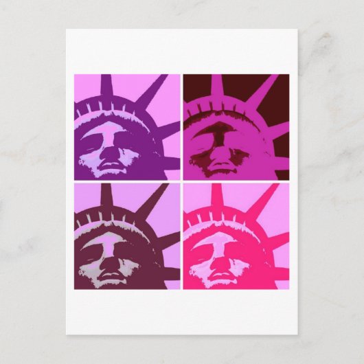 Pop Art Vrijheidsbeeld Briefkaart (Voorkant)