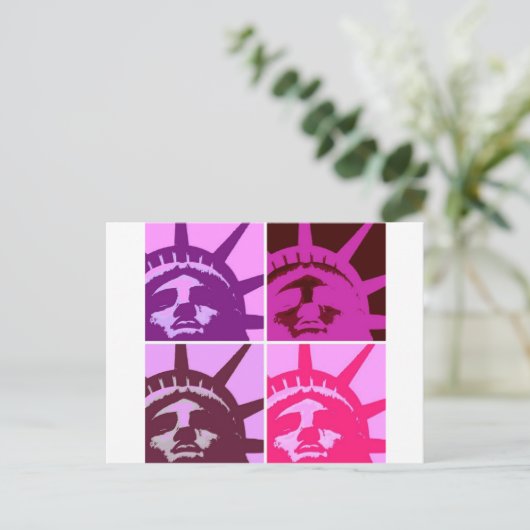 Pop Art Vrijheidsbeeld Briefkaart (Staand voorkant)