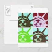 Pop Art Vrijheidsbeeld Briefkaart (Voorkant / Achterkant)