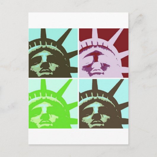 Pop Art Vrijheidsbeeld Briefkaart (Voorkant)