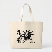 Pop Art Vrijheidsbeeld Grote Tote Bag (Voorkant)