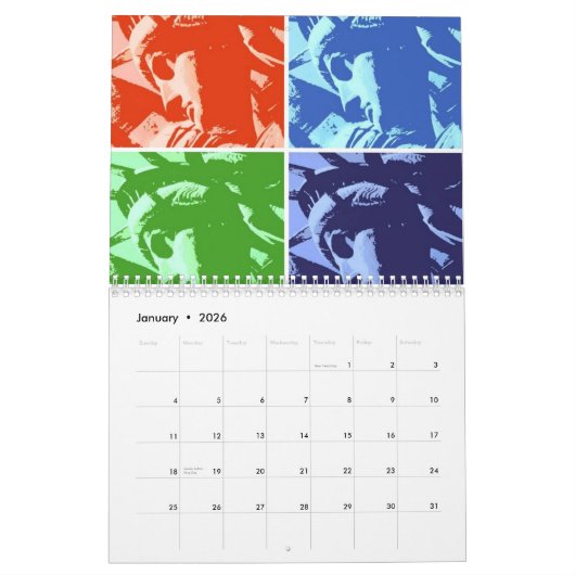 Pop Art Vrijheidsbeeld Kalender (Jan 2026)