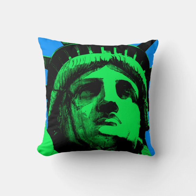 Pop Art Vrijheidsbeeld Kussen (Voorkant)