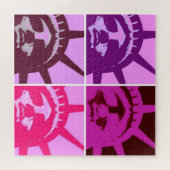 Pop Art Vrijheidsbeeld Legpuzzel (Horizontaal)