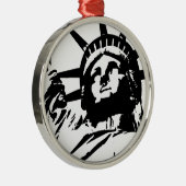Pop Art Vrijheidsbeeld Metalen Ornament (Rechts)