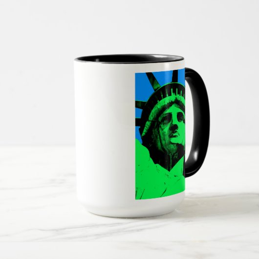 Pop Art Vrijheidsbeeld Mok (Voorkant rechts)