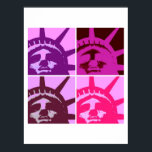 Pop Art Vrijheidsbeeld Poster<br><div class="desc">Pop Art New York City Monuments Artworks - Onafhankelijke Verenigde Staten National Symbol Buildings</div>