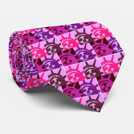 Pop Art Vrijheidsbeeld Stropdas (Opgerold)