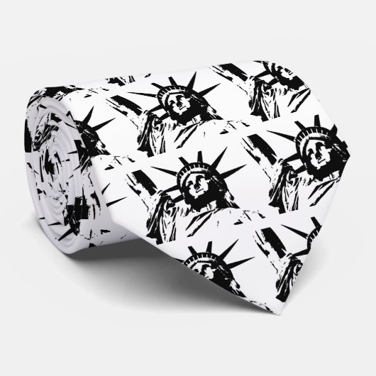 Pop Art Vrijheidsbeeld Stropdas (Opgerold)