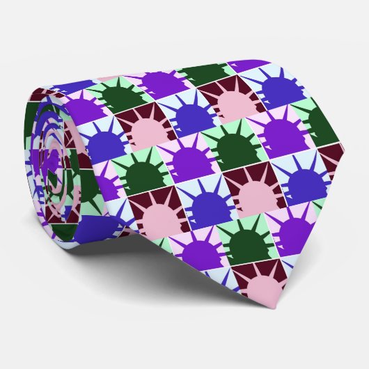 Pop Art Vrijheidsbeeld Stropdas (Opgerold)