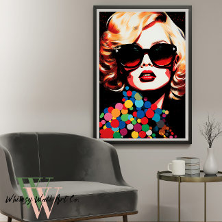 Pop Art Vrouw Kleurrijke Print